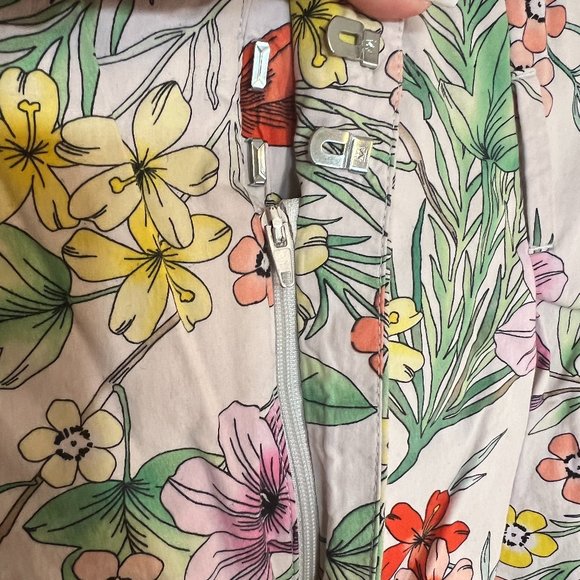 Zara Flower Pattern Coulotte Pant - Picture 3 of 5